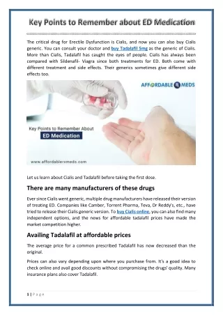 the critical drug for erectile dysfunction