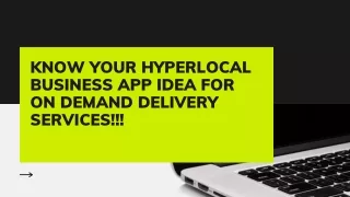 know your hyperlocal business app idea