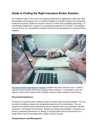 guide to finding the right insurance broker