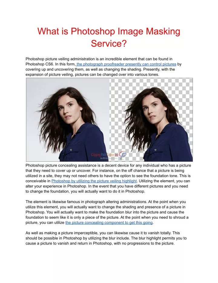 what is photoshop image masking service