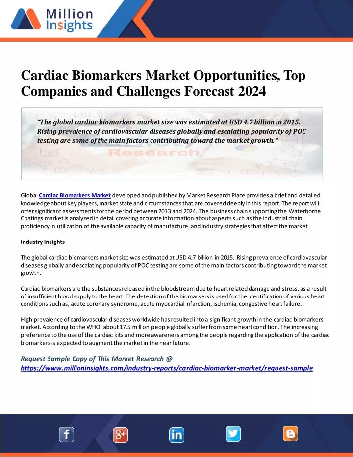 cardiac biomarkers market opportunities