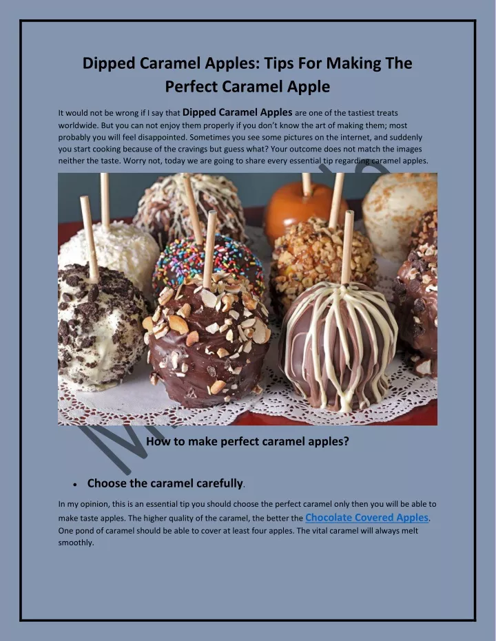 dipped caramel apples tips for making the perfect