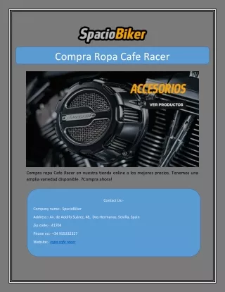 compra ropa cafe racer