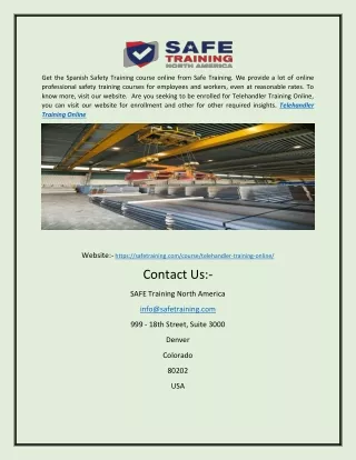 get the spanish safety training course online