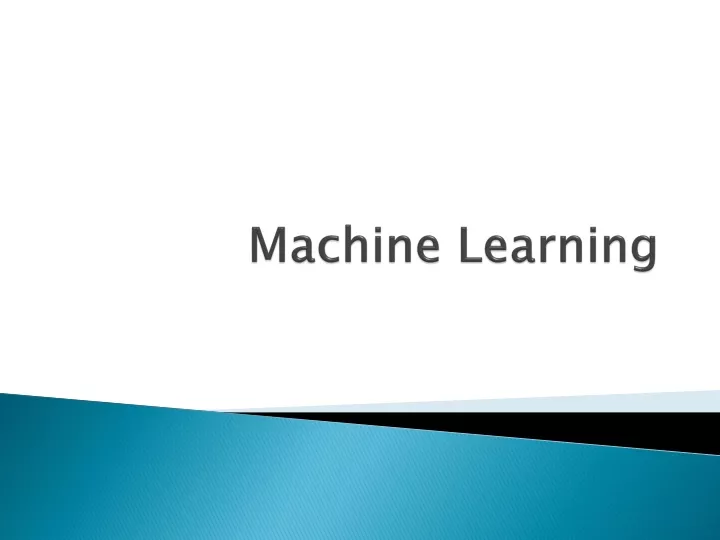 machine learning