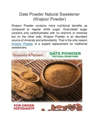 Date Powder Natural Sweetener