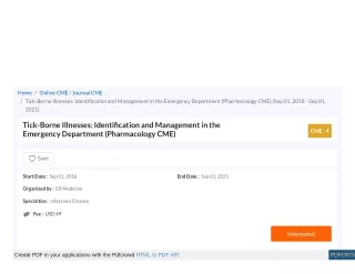 home online cme journal cme tick borne illnesses
