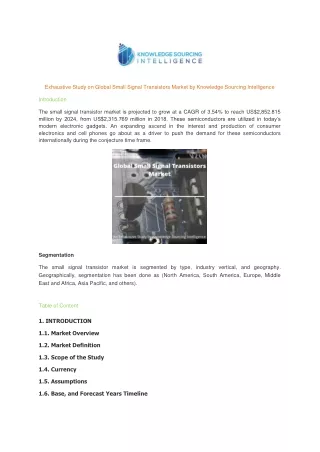exhaustive study on global small signal
