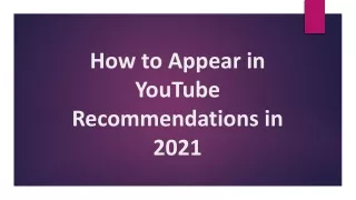 how to appear in youtube recommendations in 2021