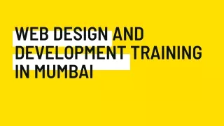 web design and development training in mumbai