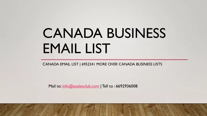 canada business email list
