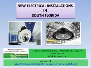 Energy Efficient Lighting Solutions in South Florida