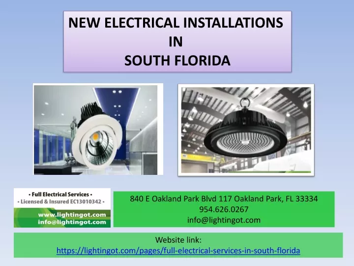 new electrical installations in south florida