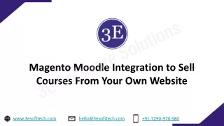 Magento Moodle Integration to Sell Courses From Your Own Website
