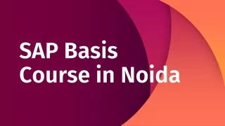 SAP Basis Course in Noida