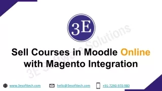 Sell Courses in Moodle Online with Magento Integration