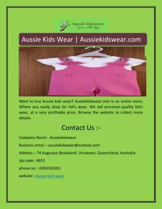 aussie kids wear aussiekidswear com
