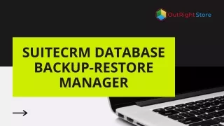 SuiteCRM Database Backup Restore Manager