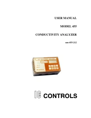 Get High Quality conductivity measurement analyzers in Canada – IC Controls