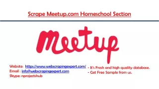 scrape meetup com homeschool section