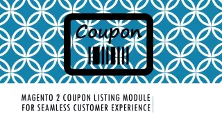 magento 2 coupon listing module for seamless customer experience