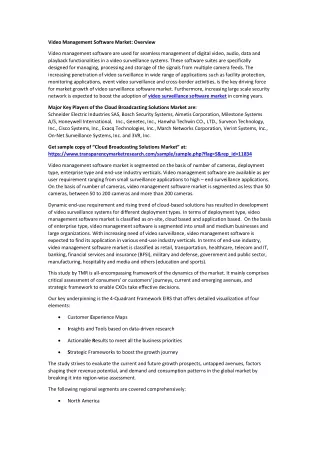 video management software market overview