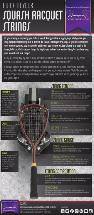 Guide to squash racquet strings