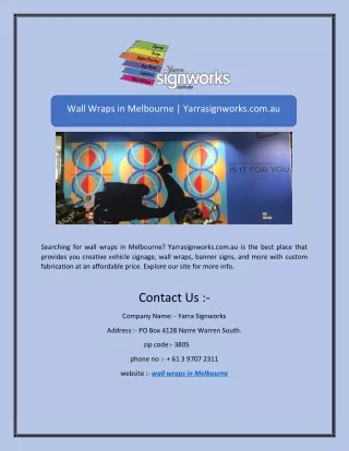 wall wraps in melbourne yarrasignworks com au