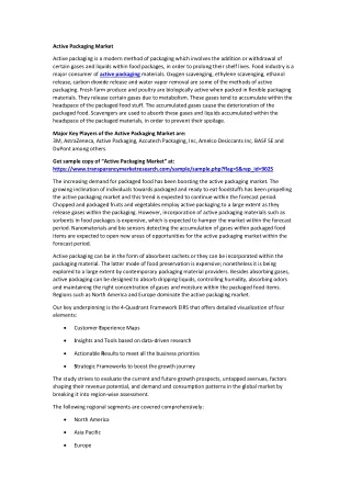 active packaging market