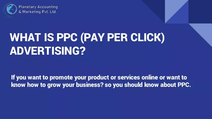 what is ppc pay per click advertising