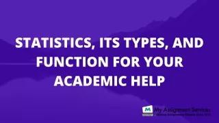 statistics its types and function for your