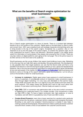 what are the benefits of search engine