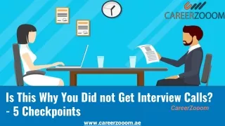 is this why you did not get interview calls 5 checkpoints