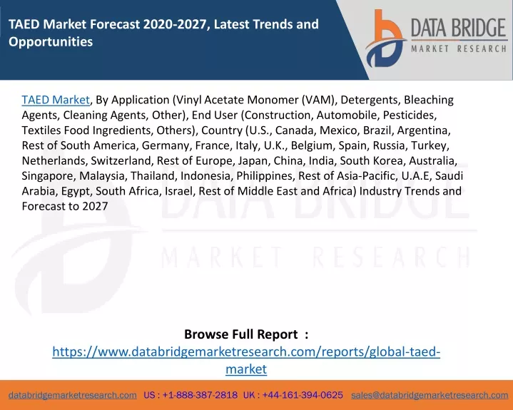 taed market forecast 2020 2027 latest trends