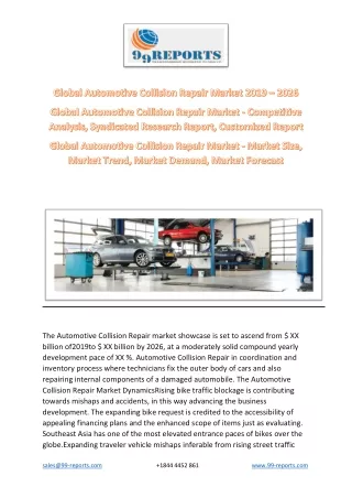 the automotive collision repair market showcase