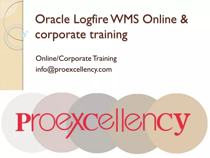 oracle logfire wms online corporate training