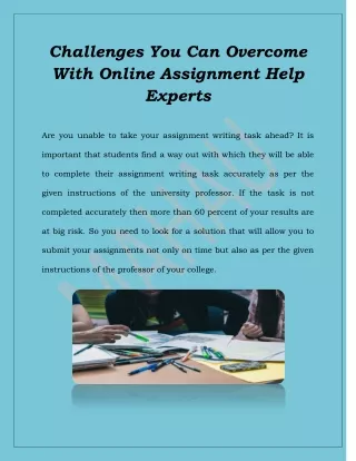 challenges you can overcome with online