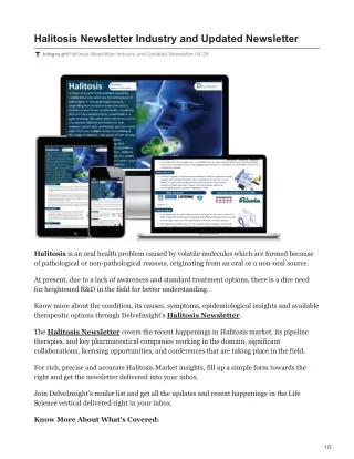 halitosis newsletter industry and updated