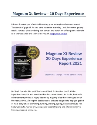 [2021 Official] Magnum Xt Review - Is Worth It to Buy?