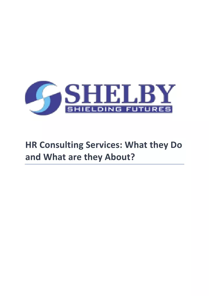 hr consulting services what they do and what