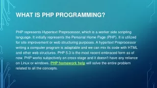 what is php programming