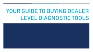 Your Guide To Buying Dealer Level Diagnostic Tools