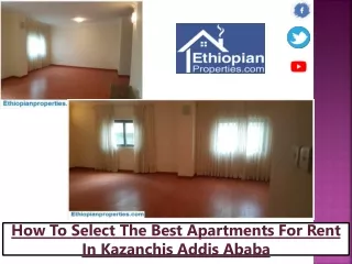 How To Select The Best Apartments For Rent In Kazanchis Addis Ababa