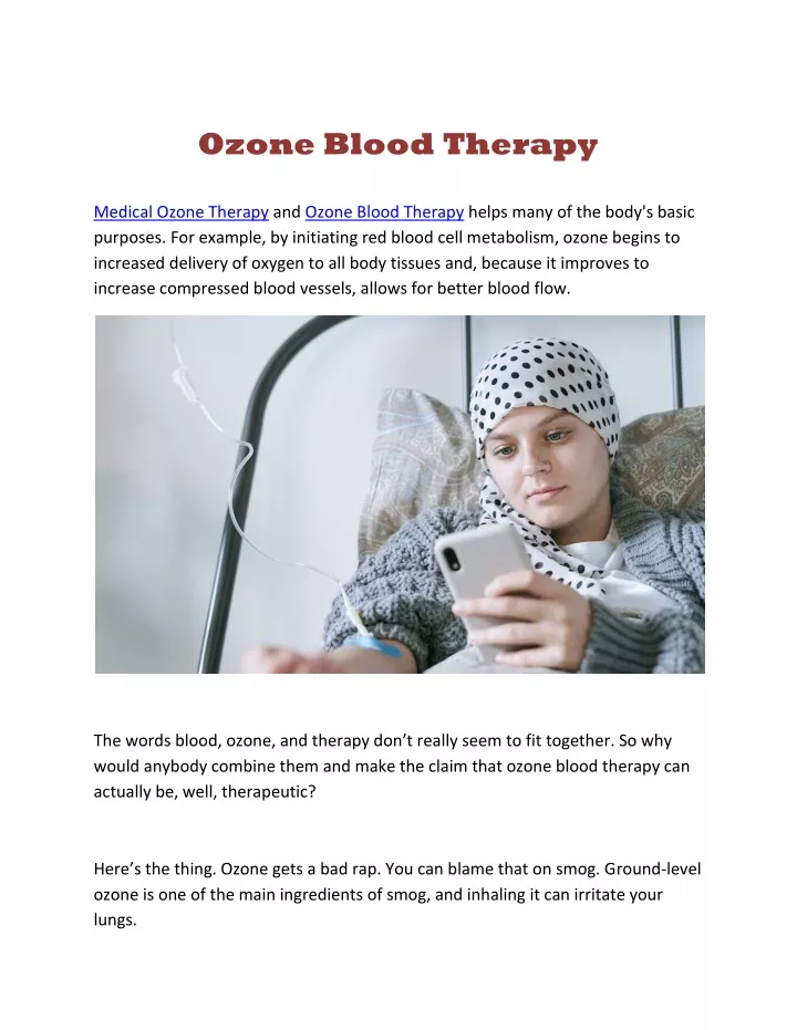 ozone blood therapy