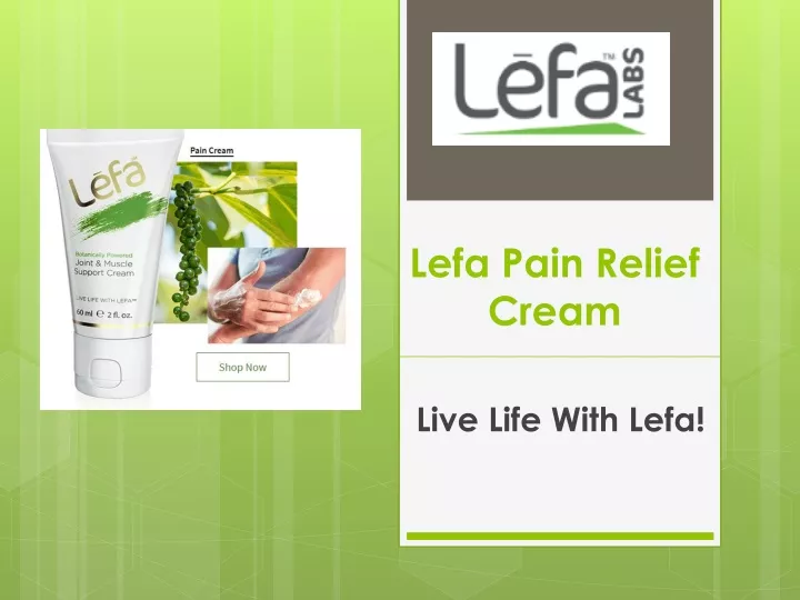 lefa pain relief cream