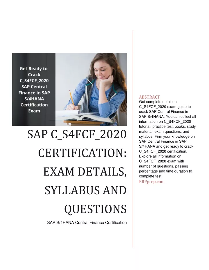 abstract get complete detail on c s4fcf 2020 exam