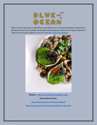 want to order sushi near la jolla
