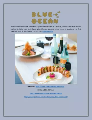 blueoceansushibar com is the best japanese