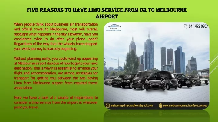 five reasons to have limo service from