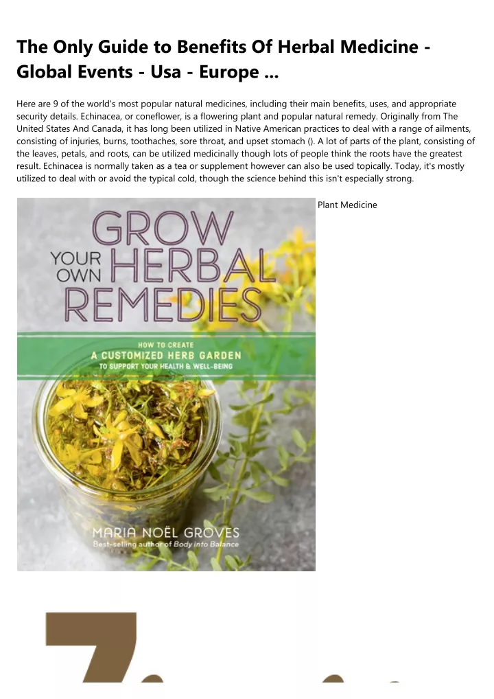 the only guide to benefits of herbal medicine